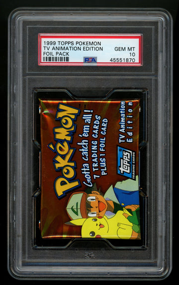 1999 Topps Pokemon TV Animation Foil Pack PSA 10