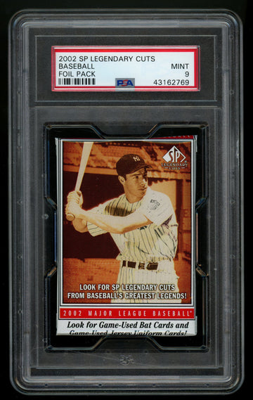 2002 Upper Deck SP Legendary Cuts Baseball Foil Pack PSA 9