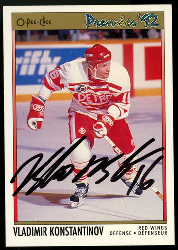 1991-92 OPC Premier Vladimir Konstantinov #118 Signed Autographed JSA
