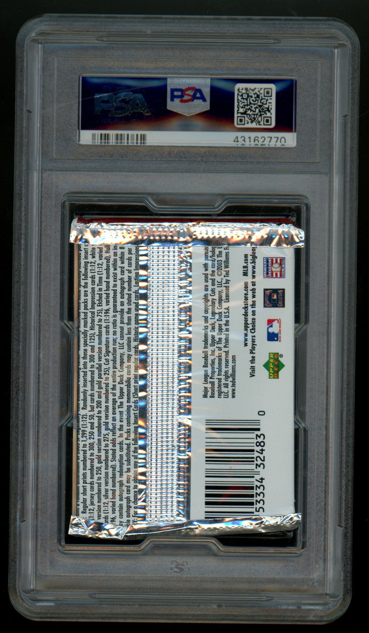 2003 Upper Deck SP Legendary Cuts Baseball Foil Pack PSA 10