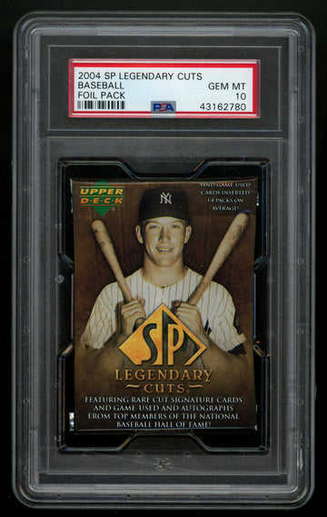 2004 Upper Deck SP Legendary Cuts Baseball Foil Pack PSA 10