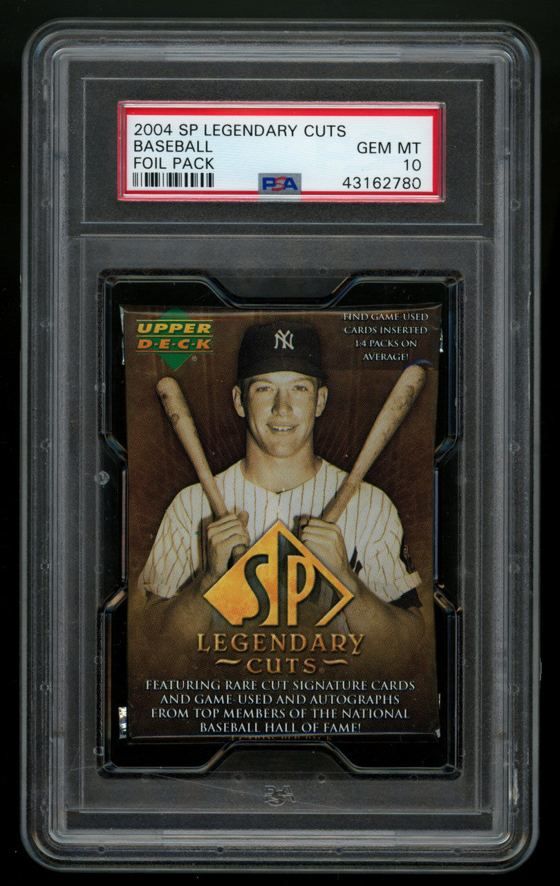 2004 Upper Deck SP Legendary Cuts Baseball Foil Pack PSA 10