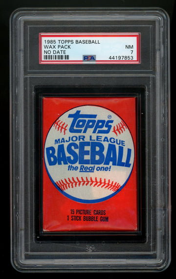 1985 Topps Baseball Wax Pack No Date PSA 7