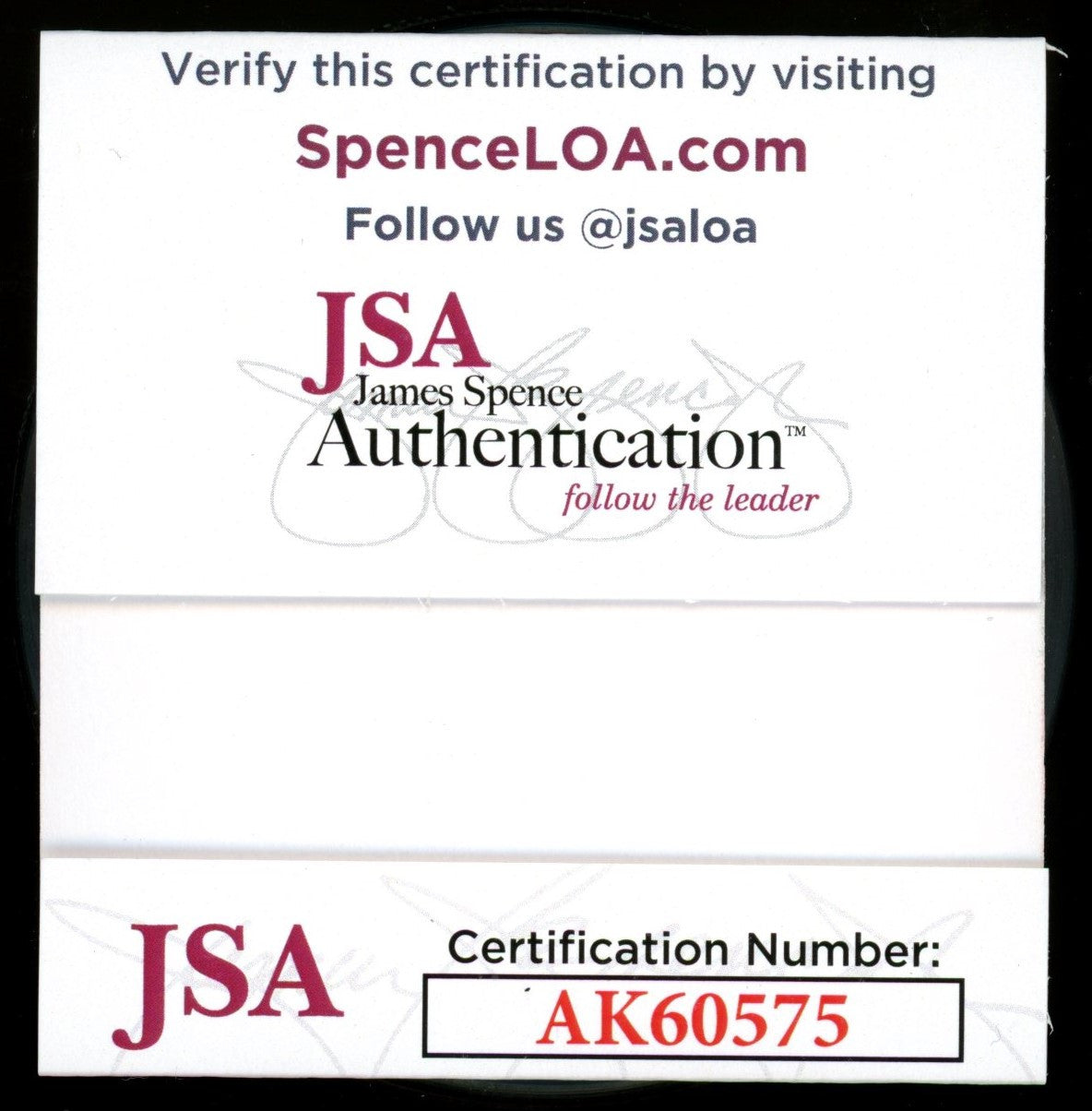 Mark Messier Signed Autographed Rangers Puck JSA AK60575