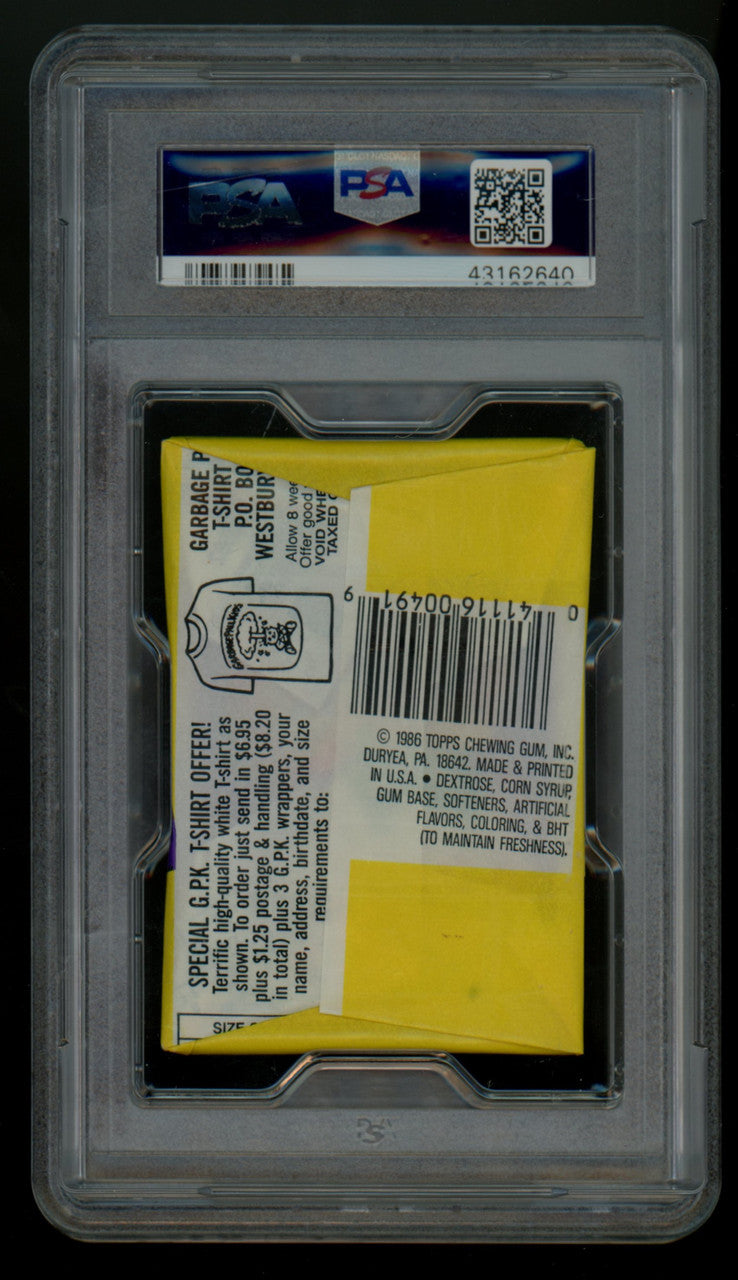 1986 Topps Garbage Pail Kids 4th Series Wax Pack Purple Cloud PSA 7