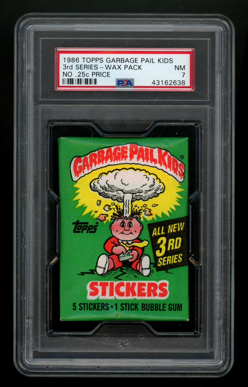 1986 Topps Garbage Pail Kids 3rd Series Wax Pack PSA 7