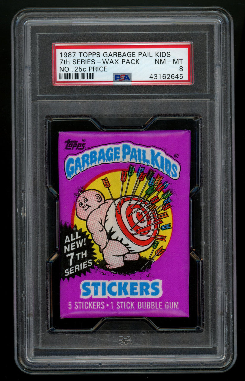 1987 Topps Garbage Pail Kids 7th Series Wax Pack No .25 Price PSA 8