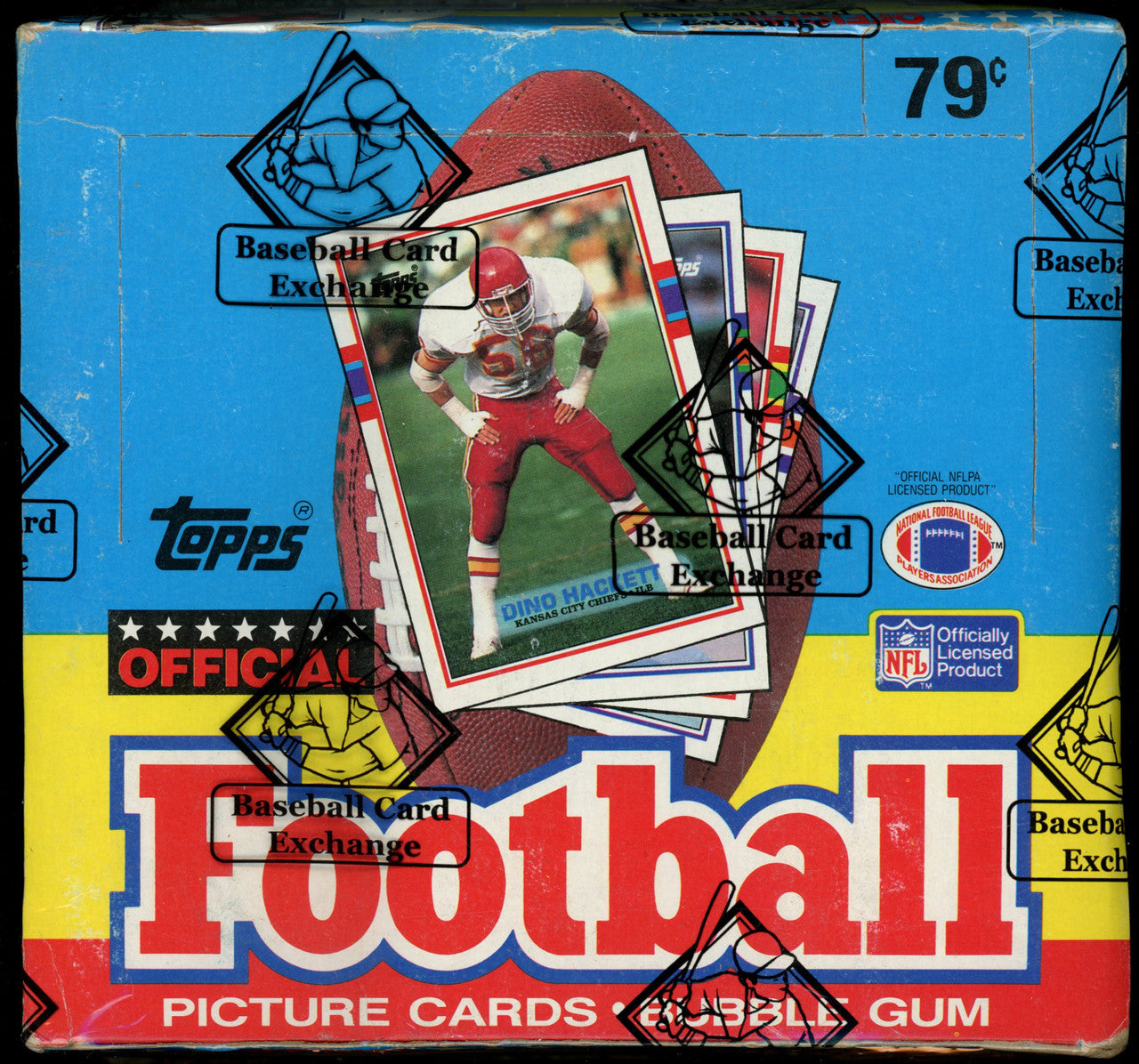 1989 Topps Football Wrapped Sealed BBCE Cello Box (24 Packs)