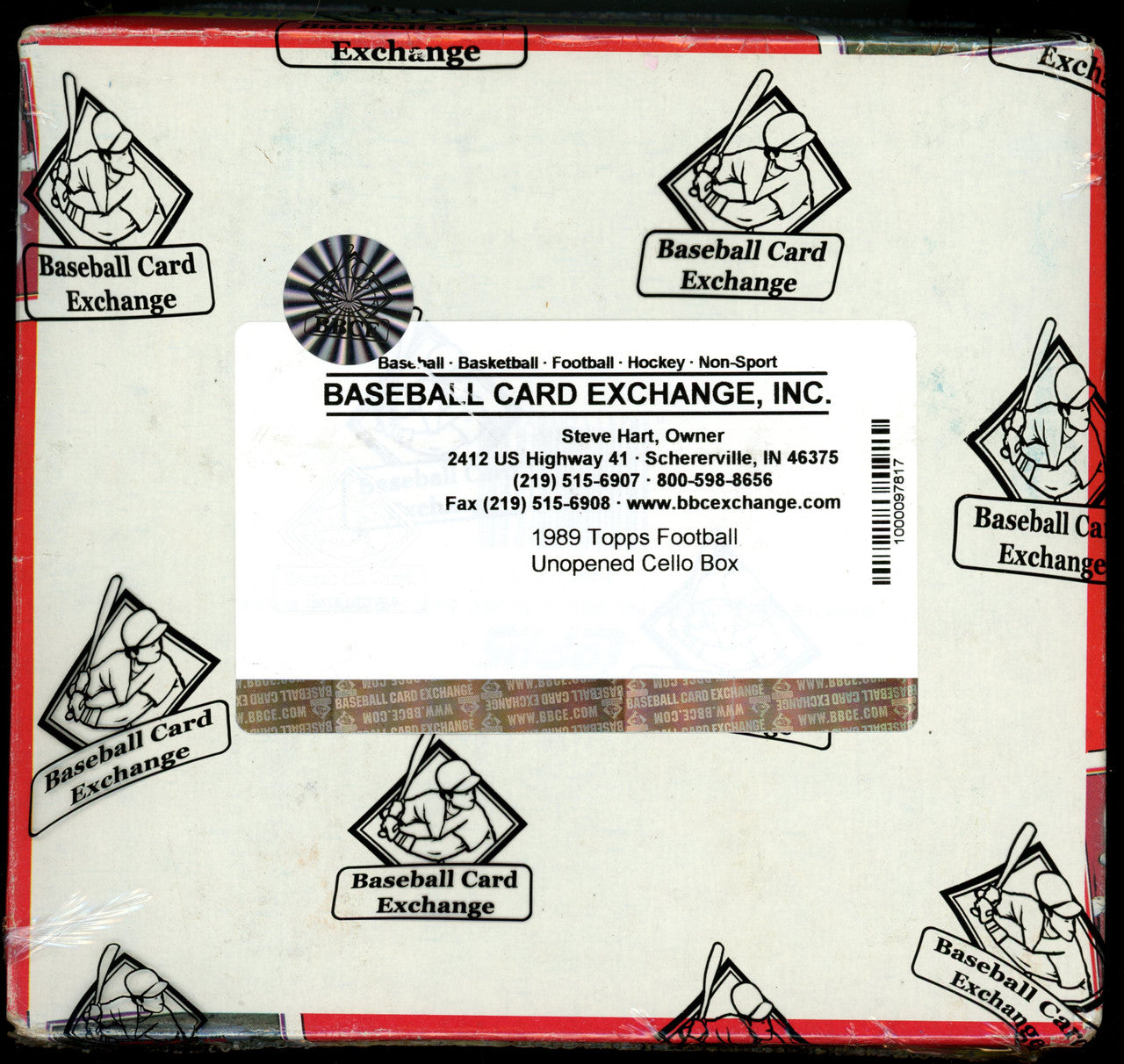 1989 Topps Football Wrapped Sealed BBCE Cello Box (24 Packs)