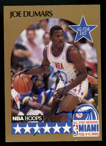 1990-91 Hoops Joe Dumars #3 Signed Auto JSA