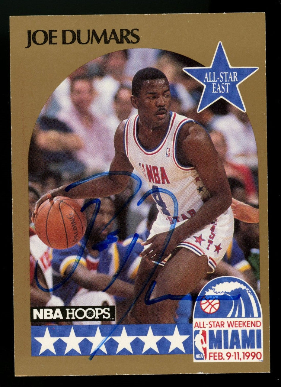 1990-91 Hoops Joe Dumars #3 Signed Auto JSA