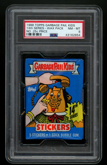 1988 Topps Garbage Pail Kids 14th Series Wax Pack PSA 8