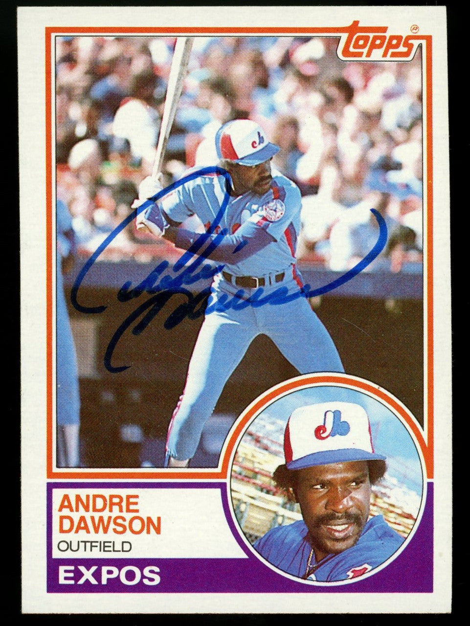 1983 Topps Andre Dawson #680 Signed Auto JSA
