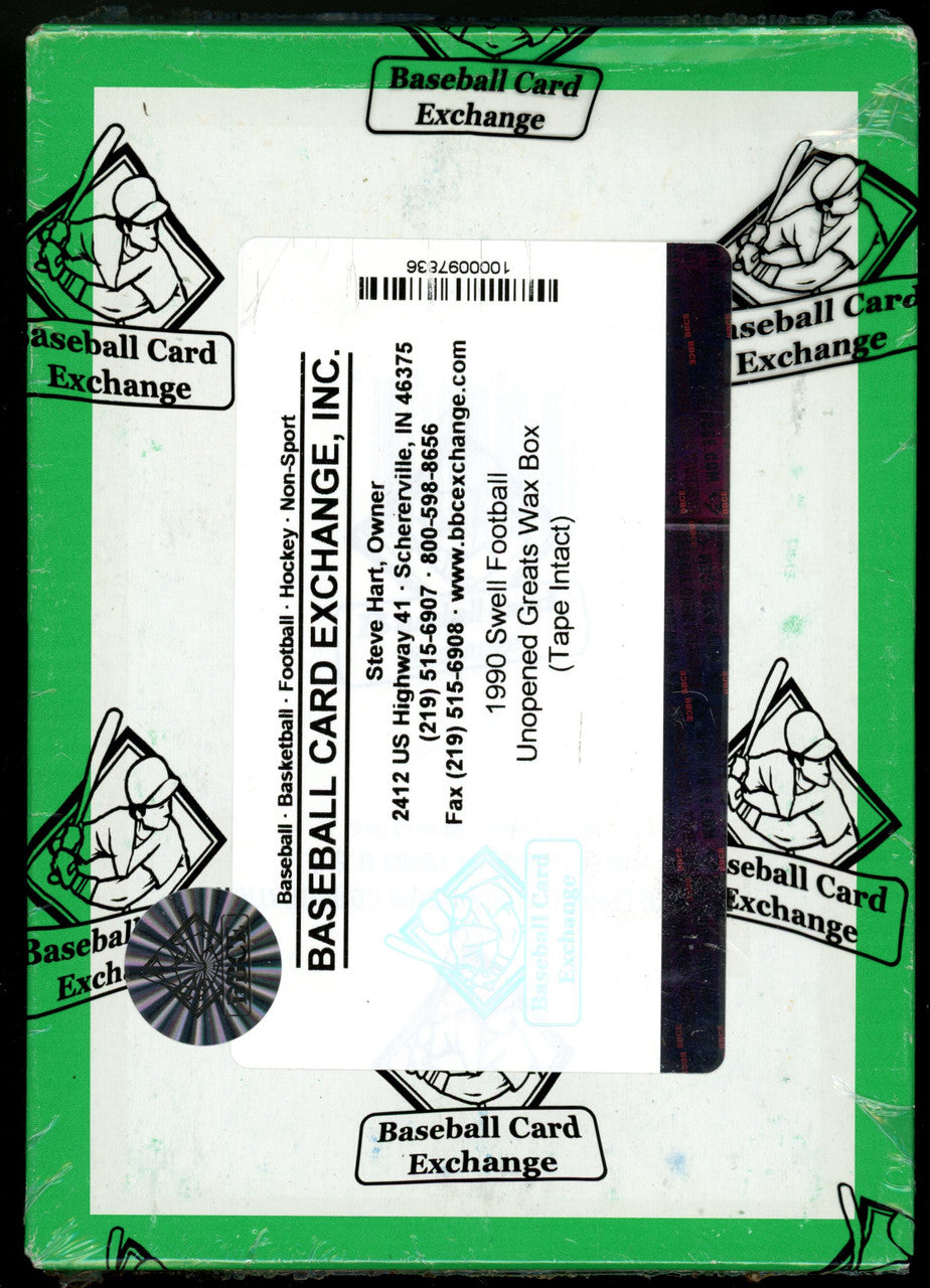 1990 Swell Football Greats Wrapped Sealed BBCE Wax Box (36 Packs)