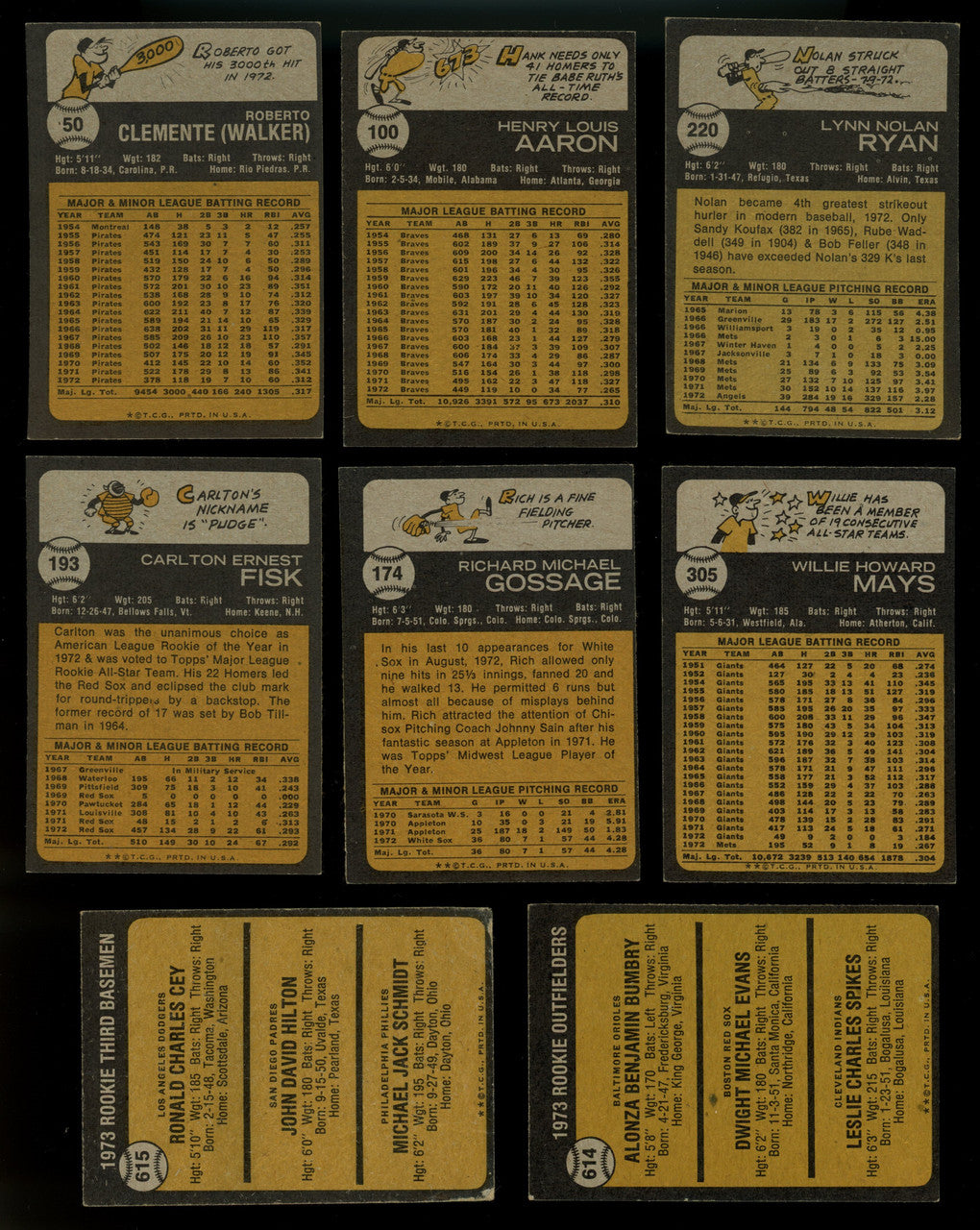 1973 Topps Baseball Near Complete Set 647/660 VG/EX Overall