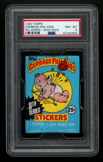 1987 Topps Garbage Pail Kids 8th Series Wax Pack PSA 8