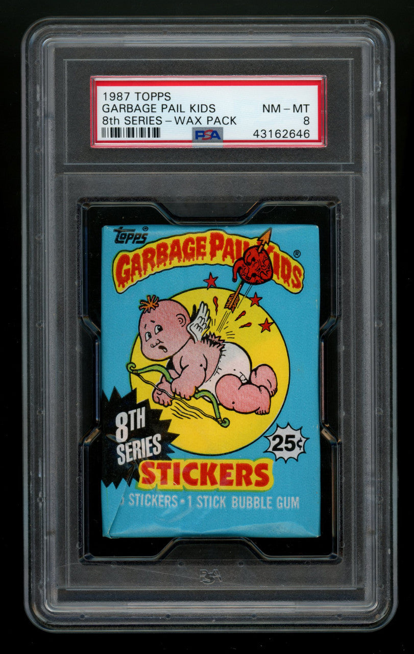 1987 Topps Garbage Pail Kids 8th Series Wax Pack PSA 8