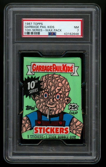 1987 Topps Garbage Pail Kids 10th Series Wax Pack PSA 7