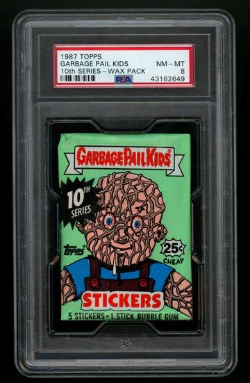 1987 Topps Garbage Pail Kids 10th Series Wax Pack PSA 8