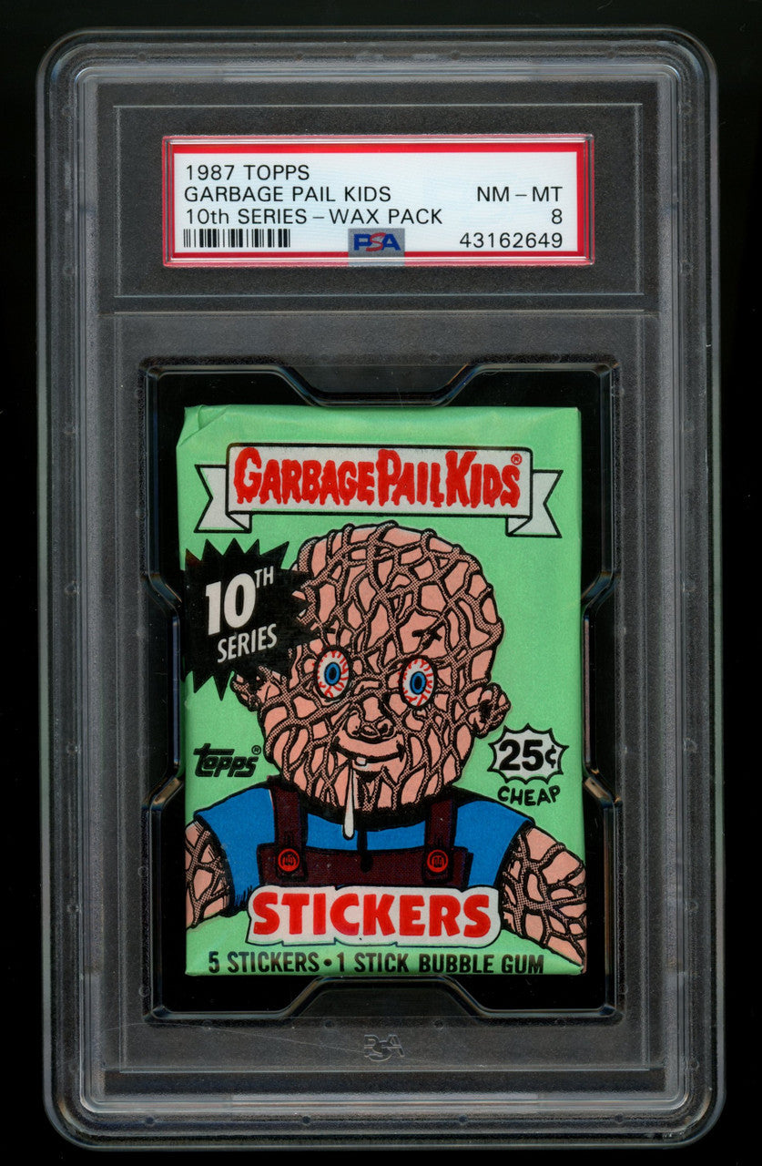 1987 Topps Garbage Pail Kids 10th Series Wax Pack PSA 8