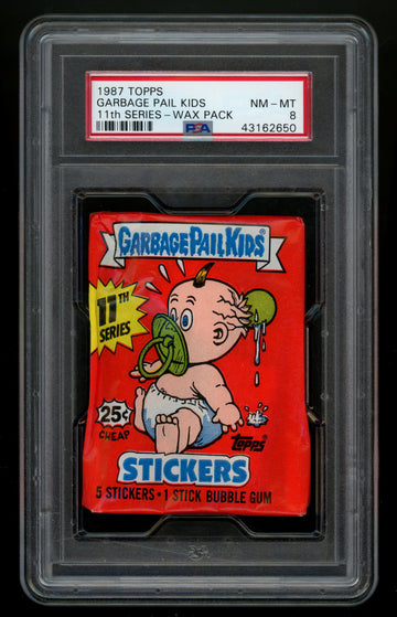 1987 Topps Garbage Pail Kids 11th Series Wax Pack PSA 8