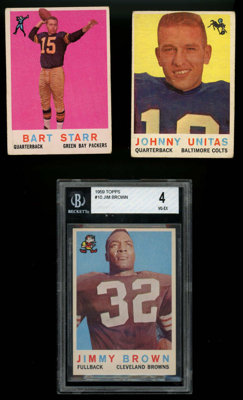 1959 Topps Football Complete Set (176) VG/EX Jim Brown BGS 4