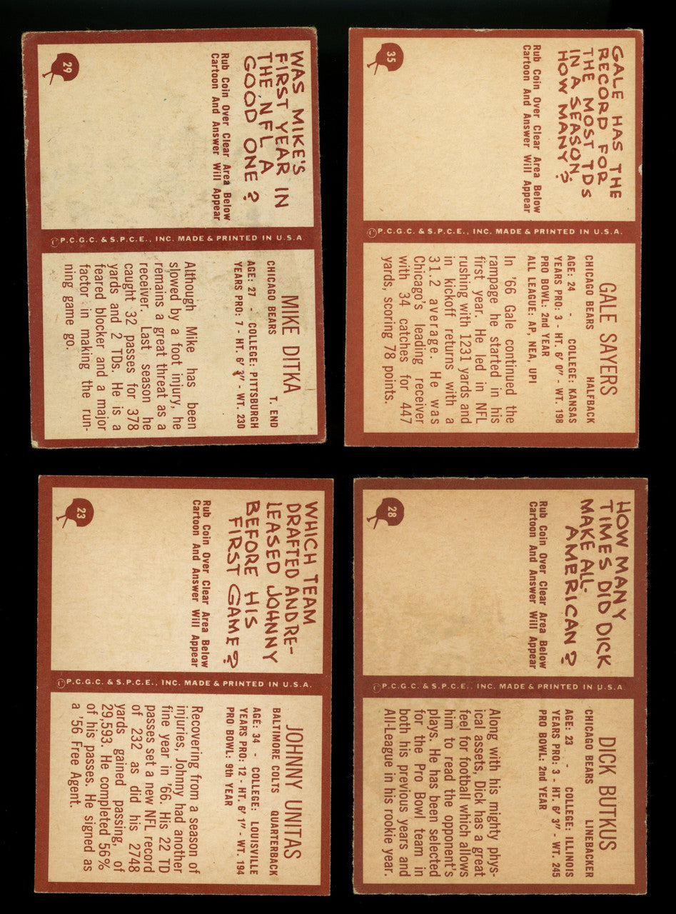 1967 Philadelphia Football Complete Set (198) Overall VG/EX