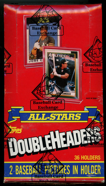 1990 Topps Baseball Doubleheaders Wrapped Sealed BBCE Box (36 Holders)