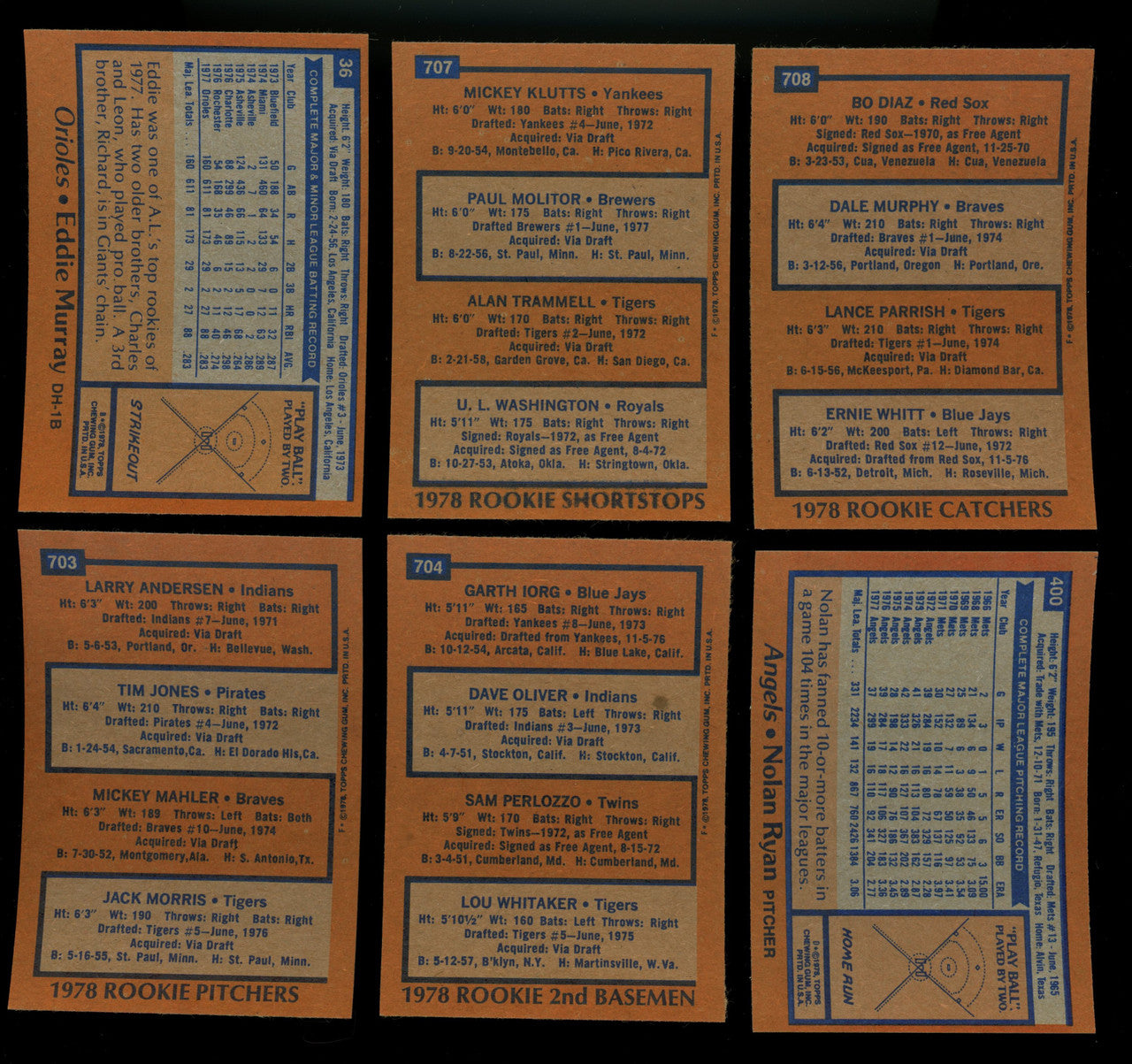 1978 Topps Baseball Complete Set (726) NM-MT Murray RC