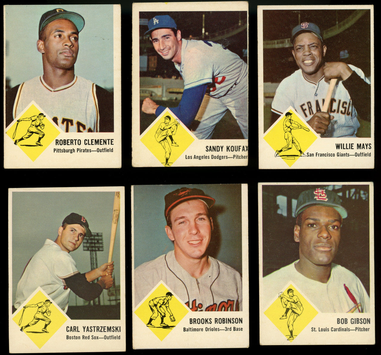 1963 Fleer Baseball Near Complete Set 65/66 VG-EX