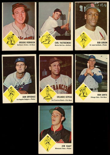1963 Fleer Baseball Near Complete Set 52/66 VG-EX