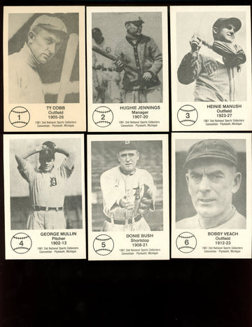 1981 2nd National Sports Collectors Convention Plymouth Detroit Tigers Set (32)