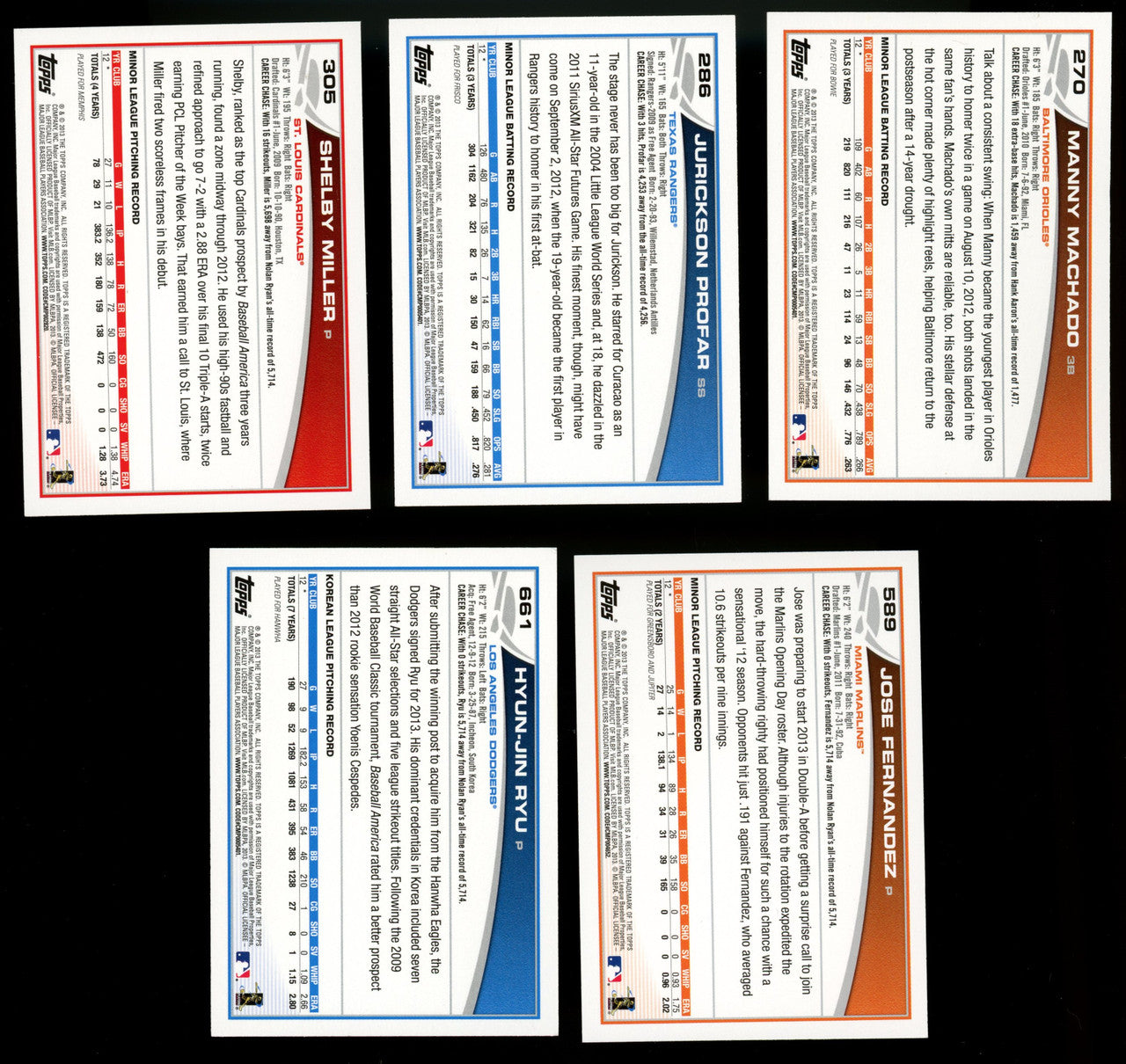 2013 Topps Baseball Complete Set (661) w/ RC SP Variations NM-MT