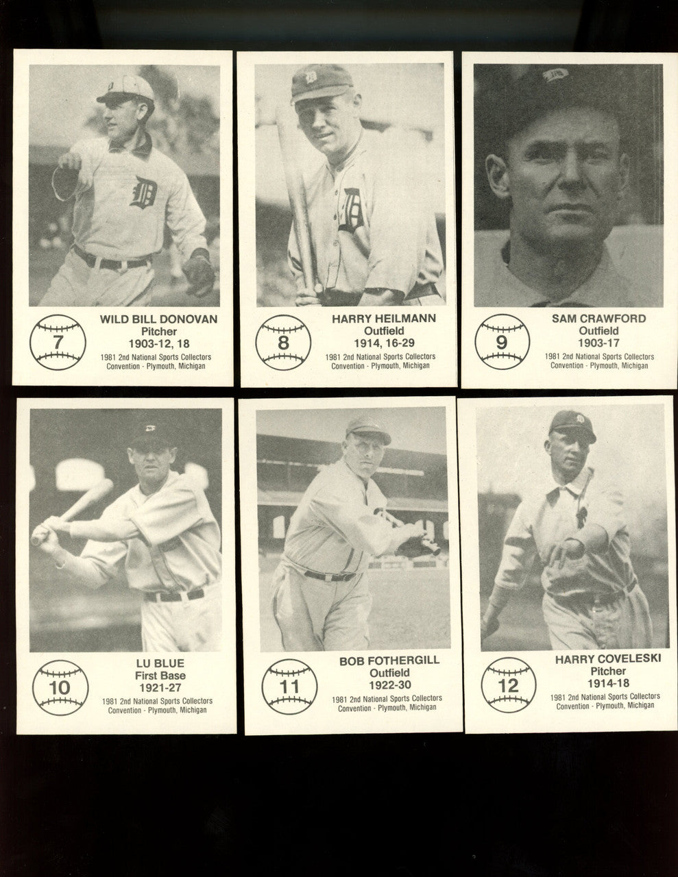 1981 2nd National Sports Collectors Convention Plymouth Detroit Tigers Set (32)