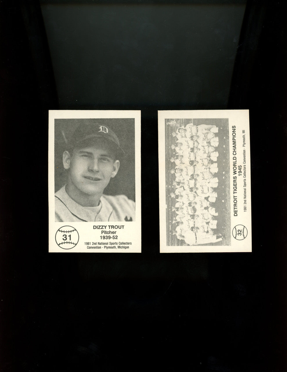 1981 2nd National Sports Collectors Convention Plymouth Detroit Tigers Set (32)