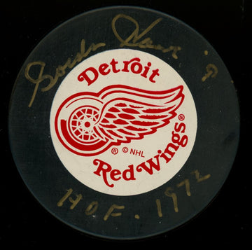 Gordie Howe Signed Autographed Puck HOF JSA AK60542