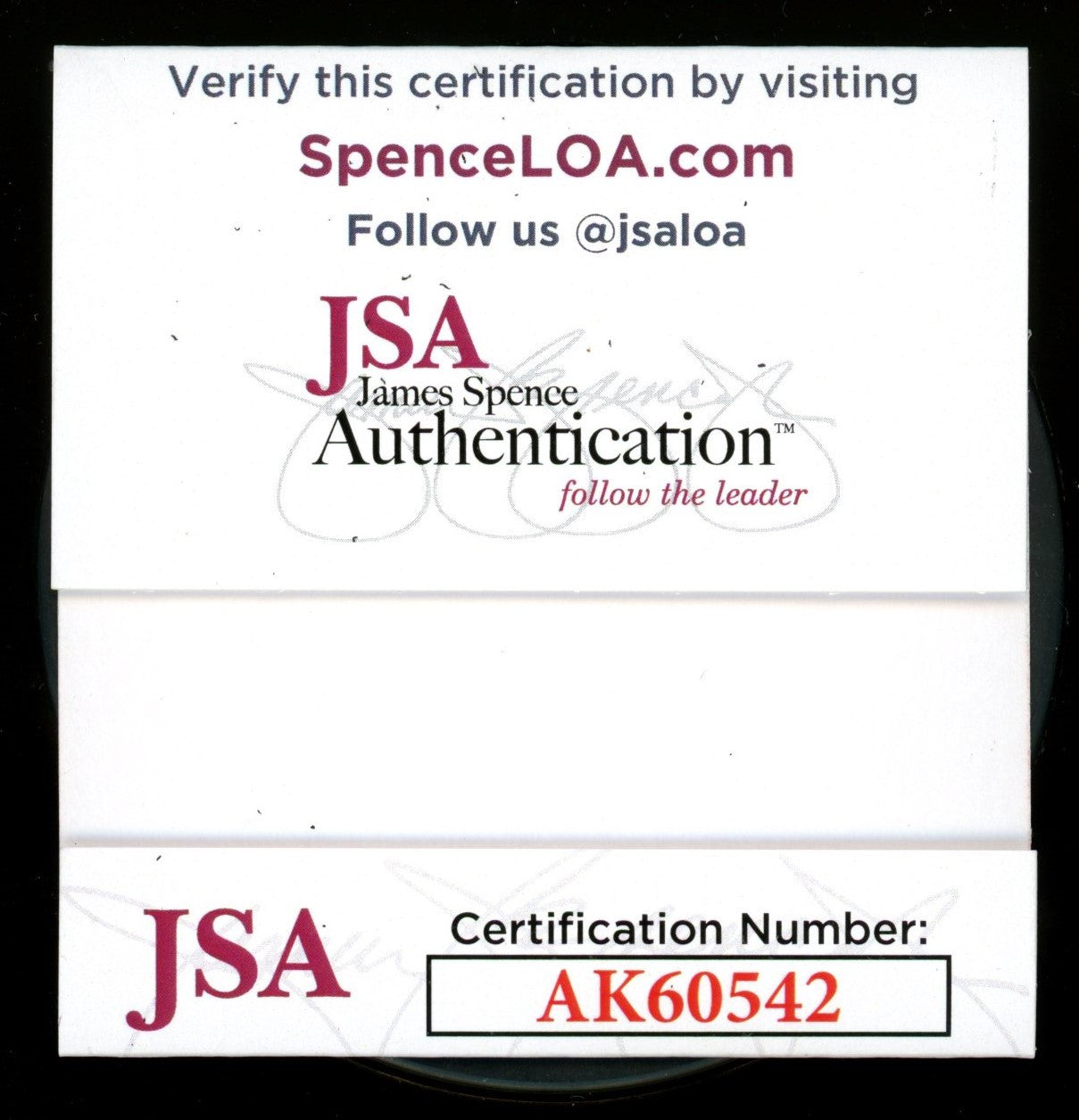 Gordie Howe Signed Autographed Puck HOF JSA AK60542
