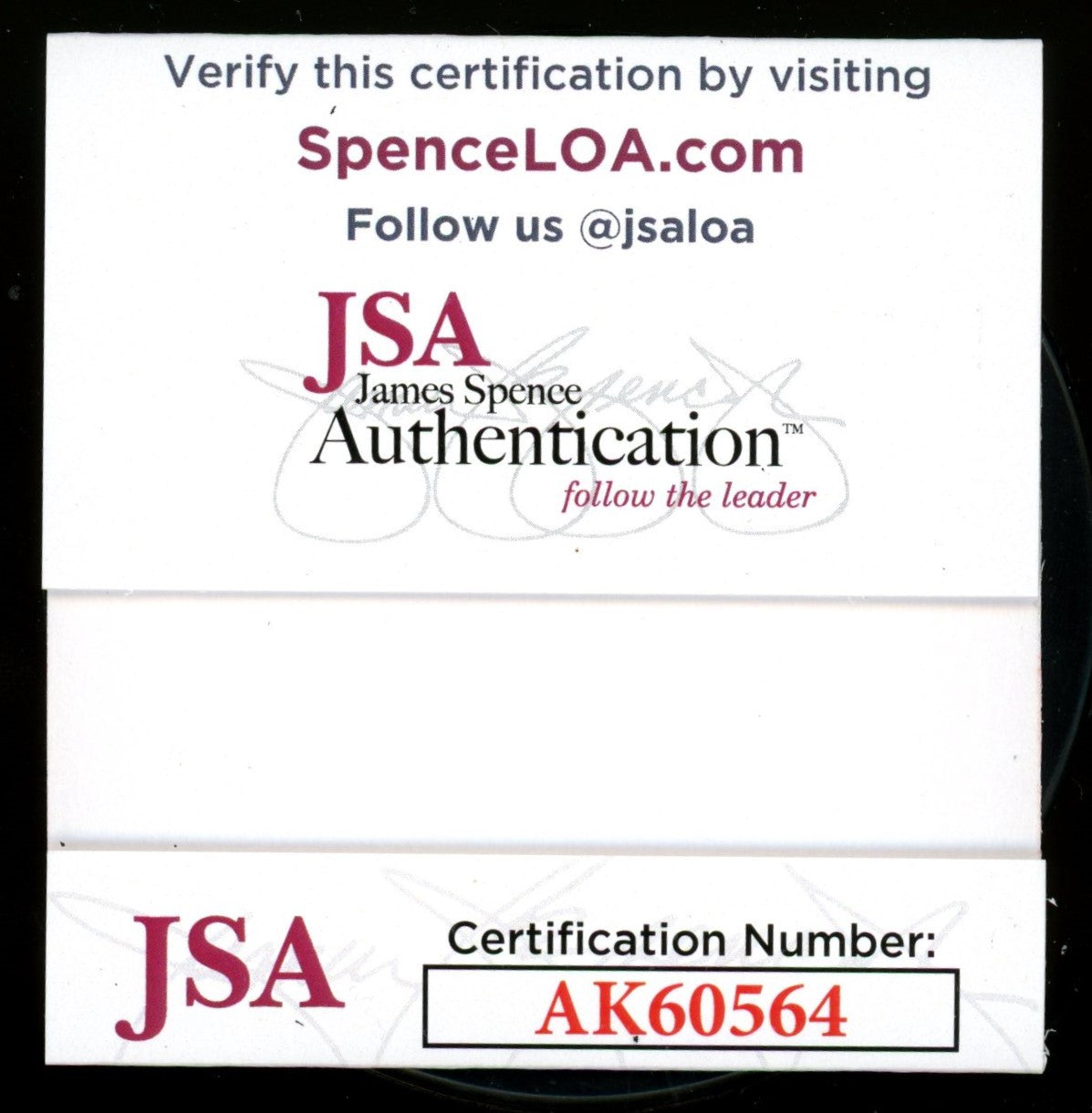 Chris Osgood/Jimmy Howard Auto Puck JSA AK60564