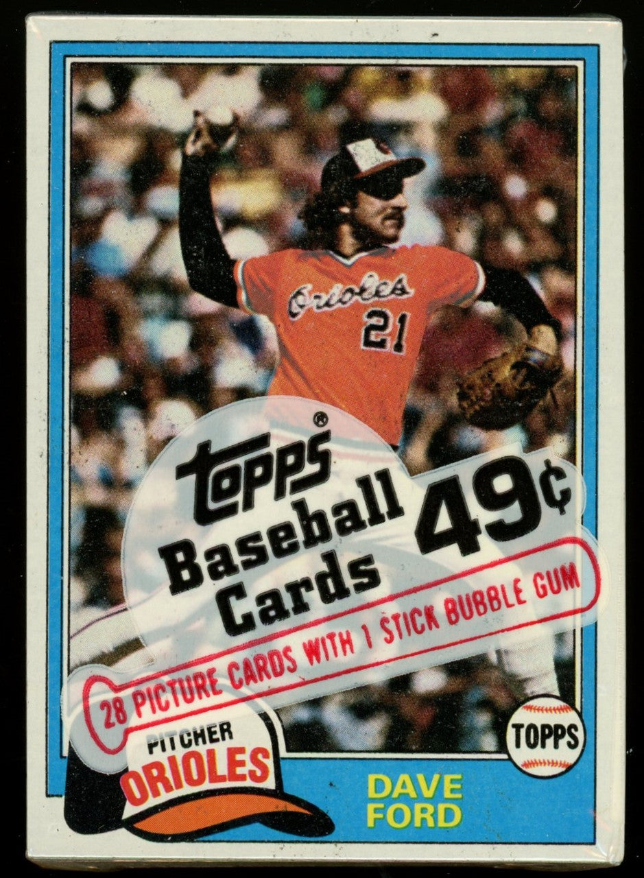 1981 Topps Baseball Cello Pack Sealed