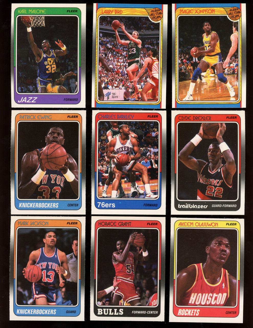 1988-89 Fleer Basketball Complete Set (132) with Stickers (11) NM-MT "A"