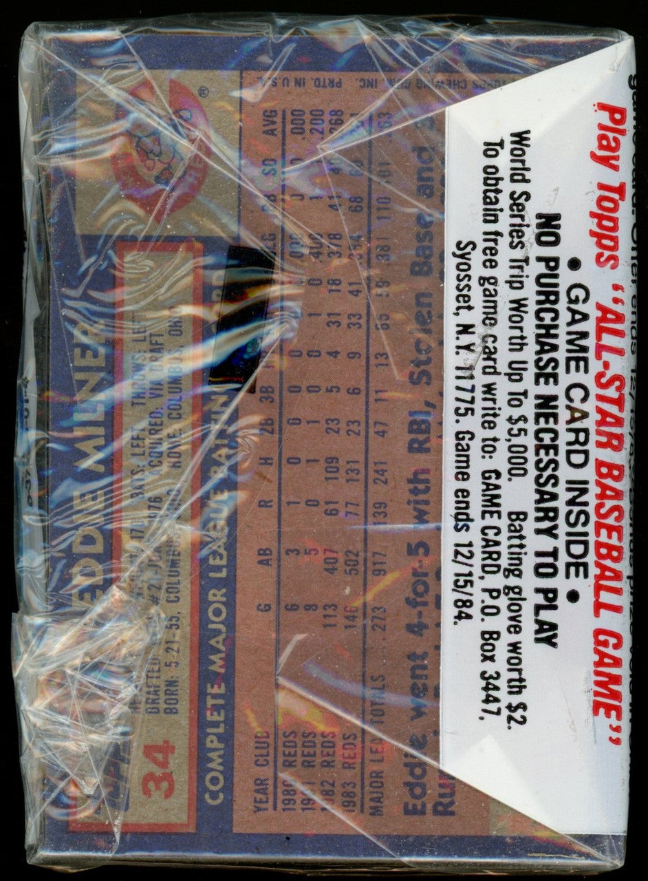 1984 Topps Baseball Cello Pack Sealed