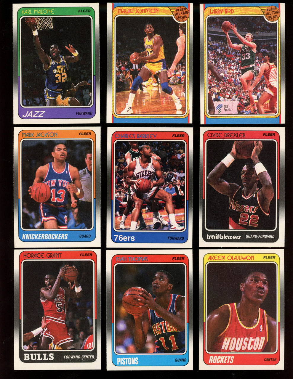 1988-89 Fleer Basketball Complete Set (132) with Stickers (11) NM-MT "B"
