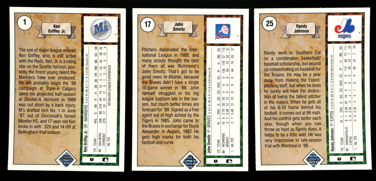 1989 Upper Deck Baseball Complete Set (700) Mint Ken Griffey Jr. RC