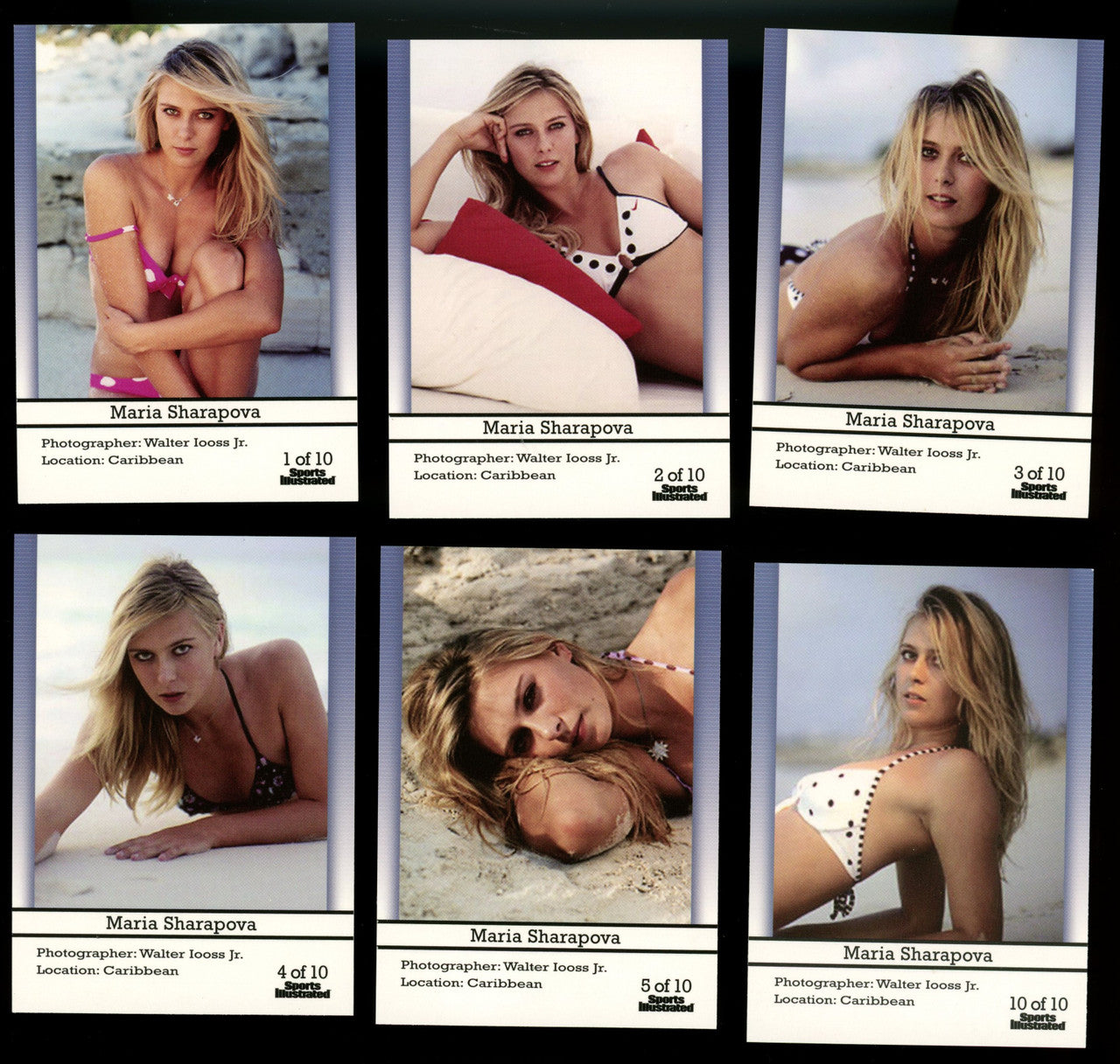 2006 Sports Illustrated Swimsuit Maria Sharapova Net Gains Partial Set 6/10