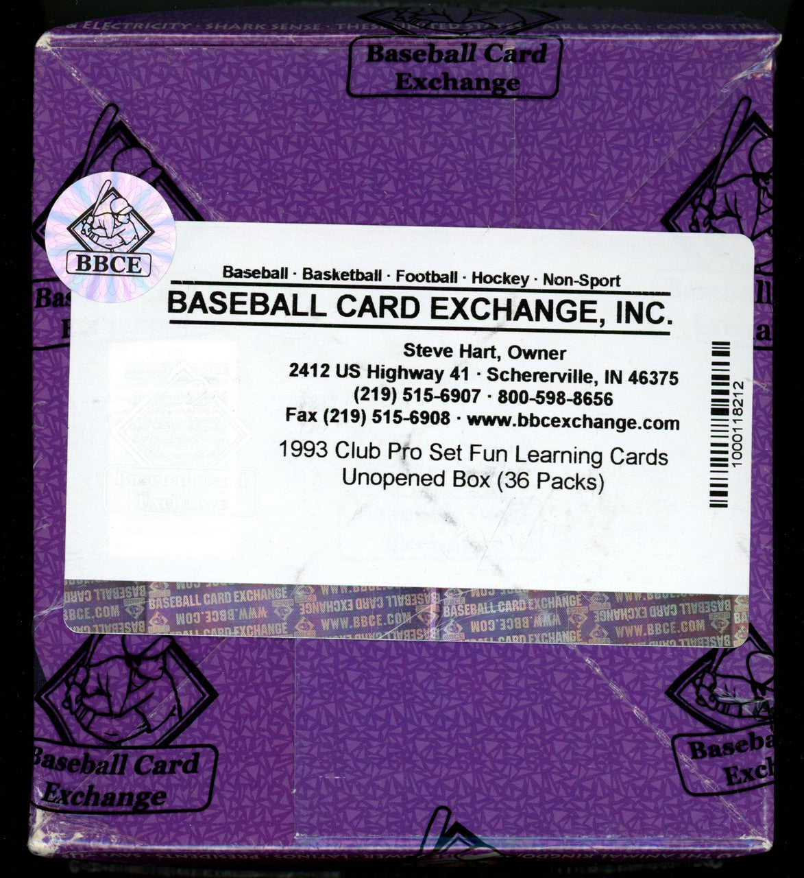 1993 Club Pro Set Fun Learning Cards Box BBCE Wrapped and Sealed