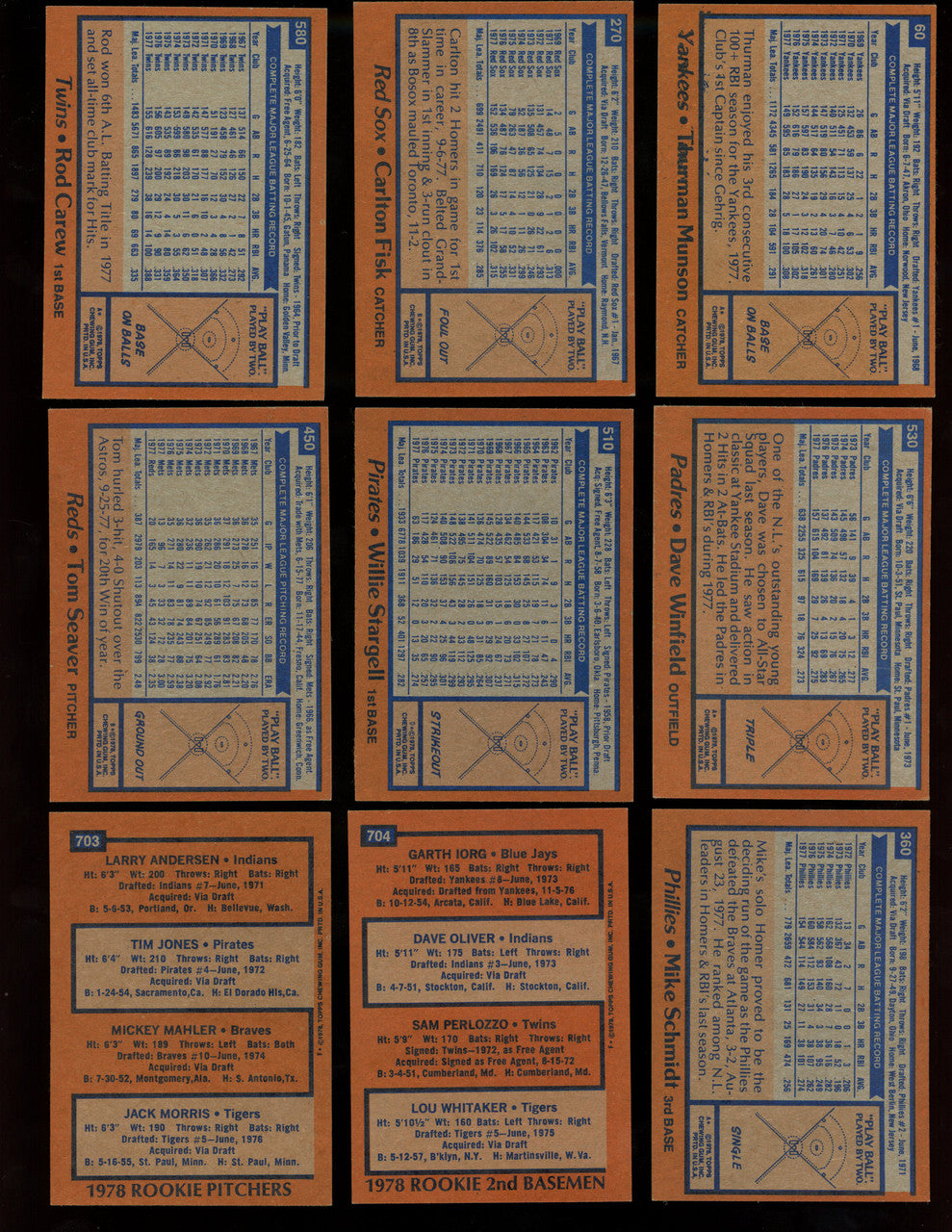 1978 Topps Baseball Complete Set (726) EX/MT-NM