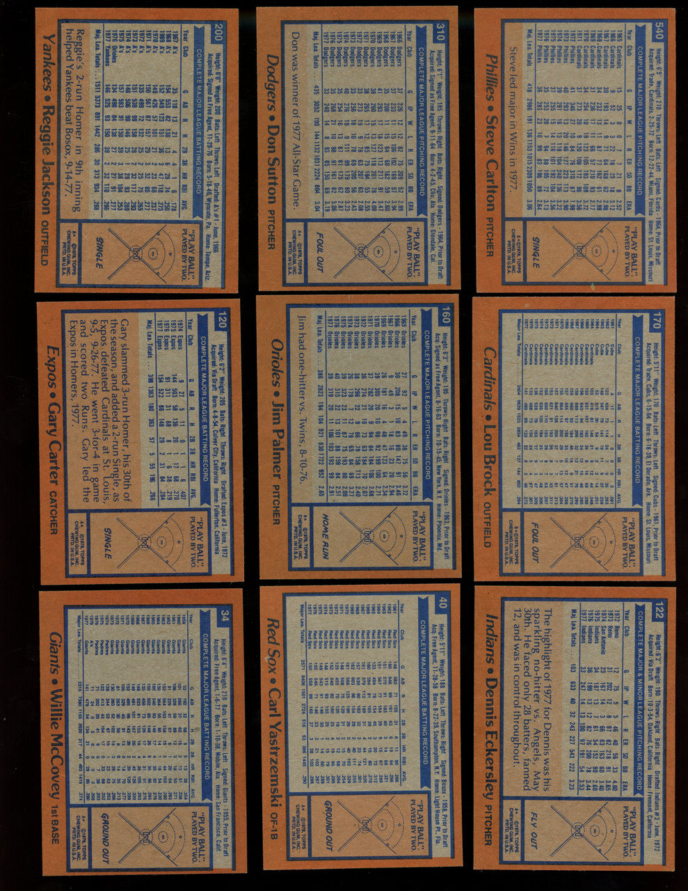 1978 Topps Baseball Complete Set (726) EX/MT-NM
