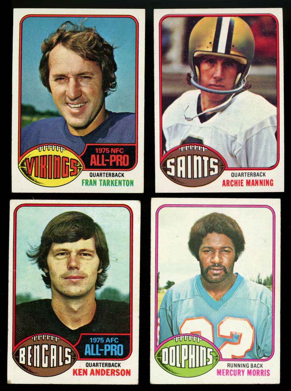 1976 Topps Football Partial Set 280/528 + 90 Duplicates EX Overall