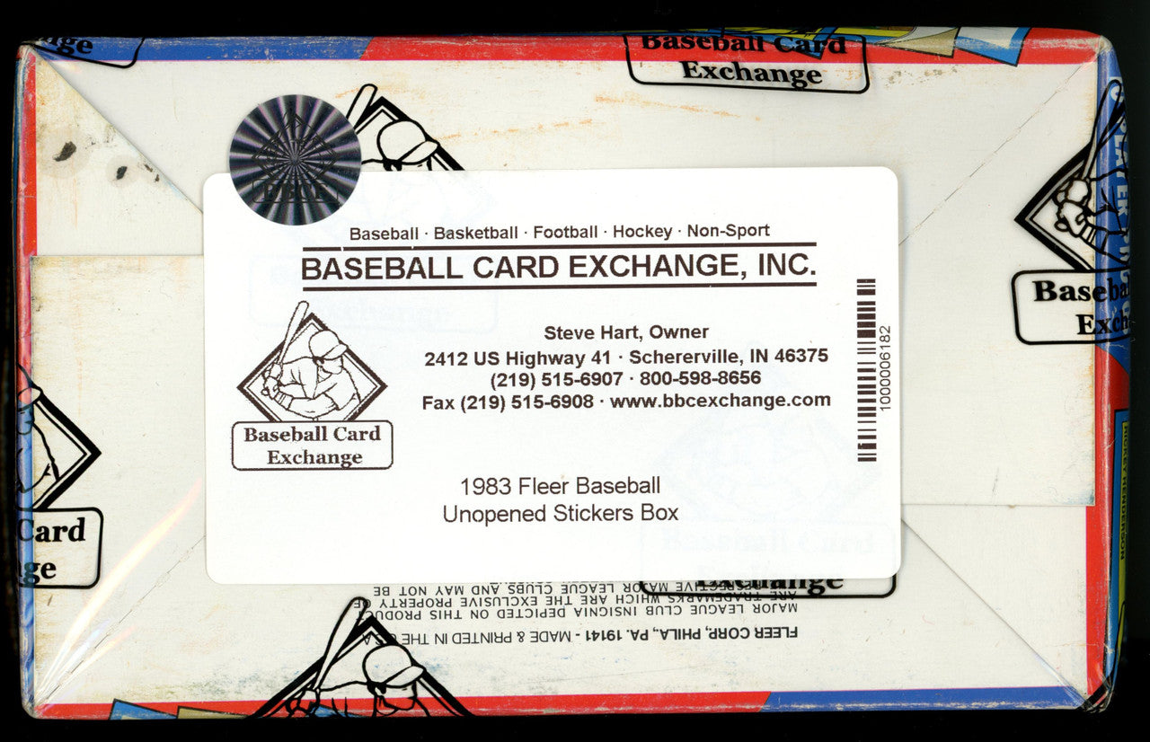 1983 Fleer Baseball Stickers Box BBCE Wrapped and Sealed