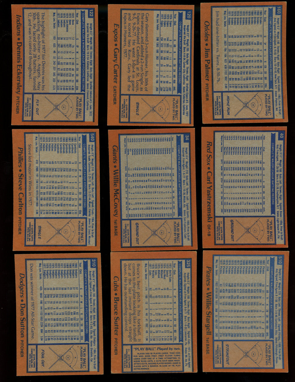 1978 Topps Baseball Complete Set (726) EX Condition
